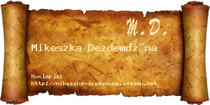 Mikeszka Dezdemóna névjegykártya