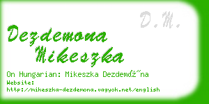 dezdemona mikeszka business card